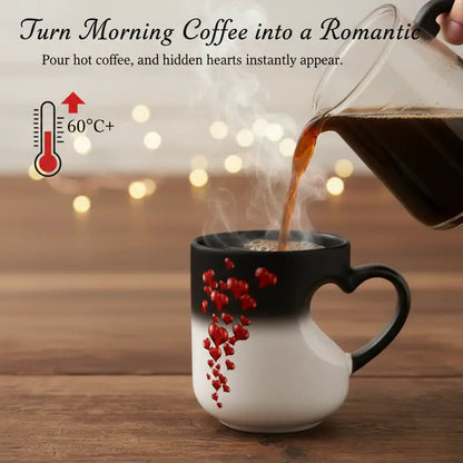 ☕Romantična keramična skodelica v obliki srca (barva se spreminja s toploto)💝✨
