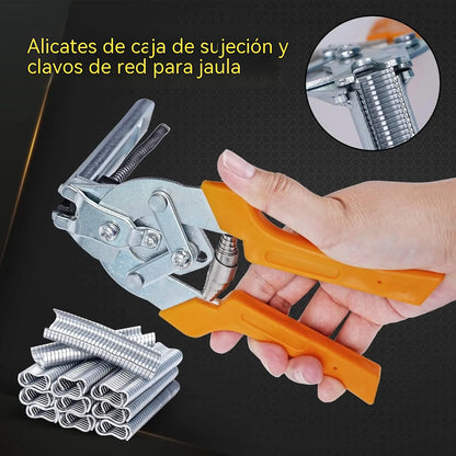 【Alicates + 600 Clavos】🐔🔧 Alicates para atar jaulas y redes de pesca.