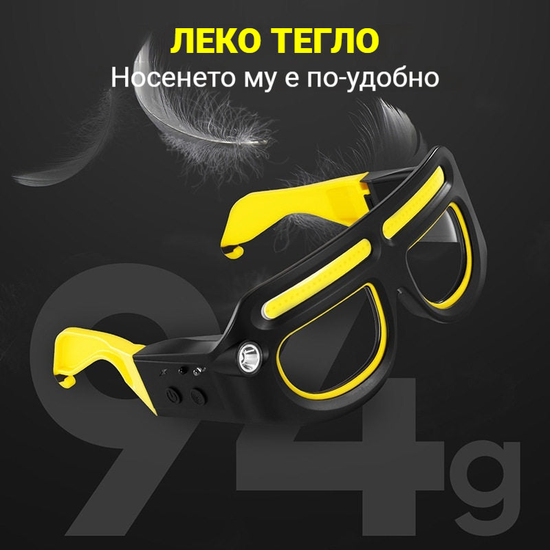 🕶️💡Ciclismo al aire libre, pesca nocturna, linterna frontal de alta intensidad, gafas y otra iluminación.