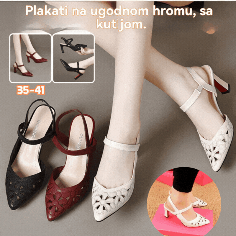 🥰Najniža cijena ograničeno vrijeme💥🔥【35-41】Udobne jednobojne visoke pete sa šiljatim prstima