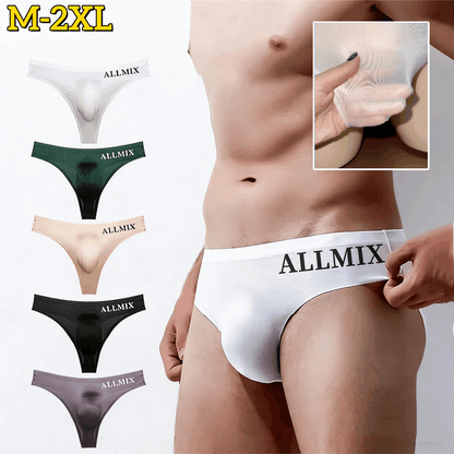 【Pakiranje od 5 komada】 【M-2XL】Nove muške bešavne gaćice niskog struka od ledeno svile - 【50-90 kg】