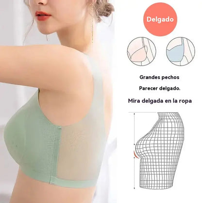 【1 juego de 3 piezas】🌸【40-120 kg】2026, sujetador push-up de seda helada sin costuras