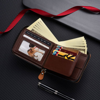 💥💥Nueva cartera corta retro con cremallera para hombre