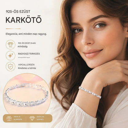 💖Új divatos 925 sterling ezüst női karkötő🍀