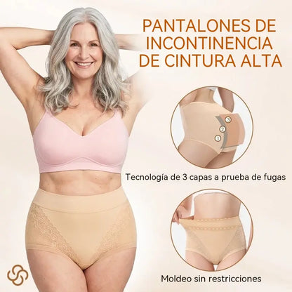 6 piezas【XL-4XL】【45-110kg】 Braguitas antibacterianas de cintura alta para control de abdomen