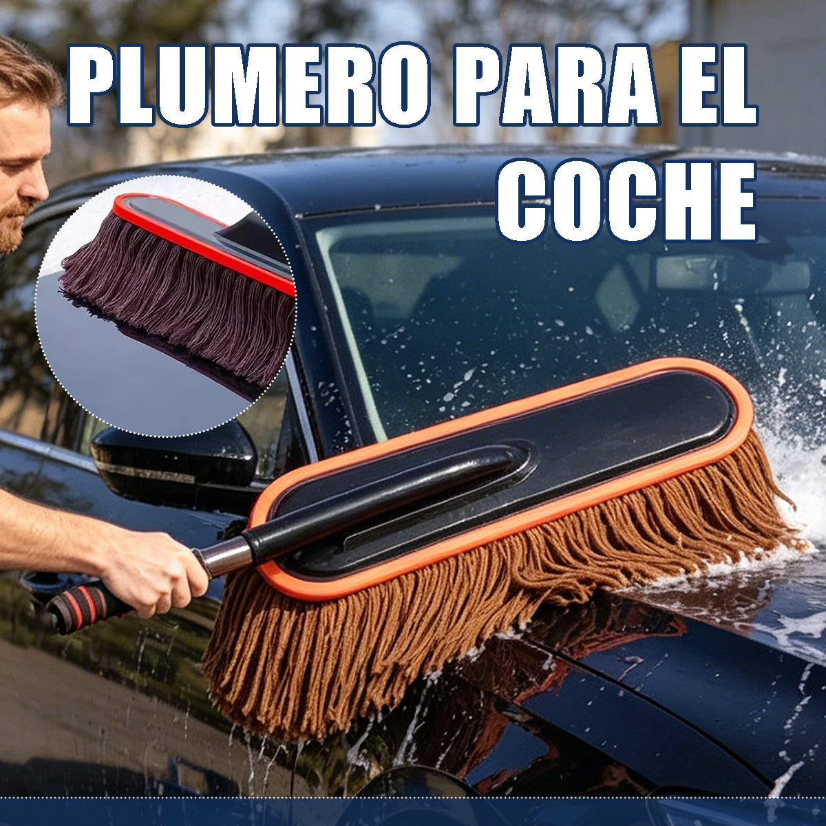 🔥VENTA CALIENTE🔥Plumero para auto con mango telescópico extensible🚗