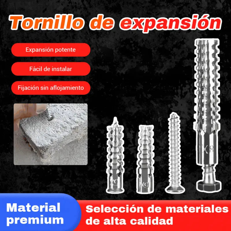 【100/200/300 juegos】🔩 Anclaje metálico dentado súper resistente para fijaciones firmes en cualquier pared