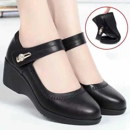 【35-41】Buty na koturnie z miękkiej skóry i antypoślizgową podeszwą dla mam