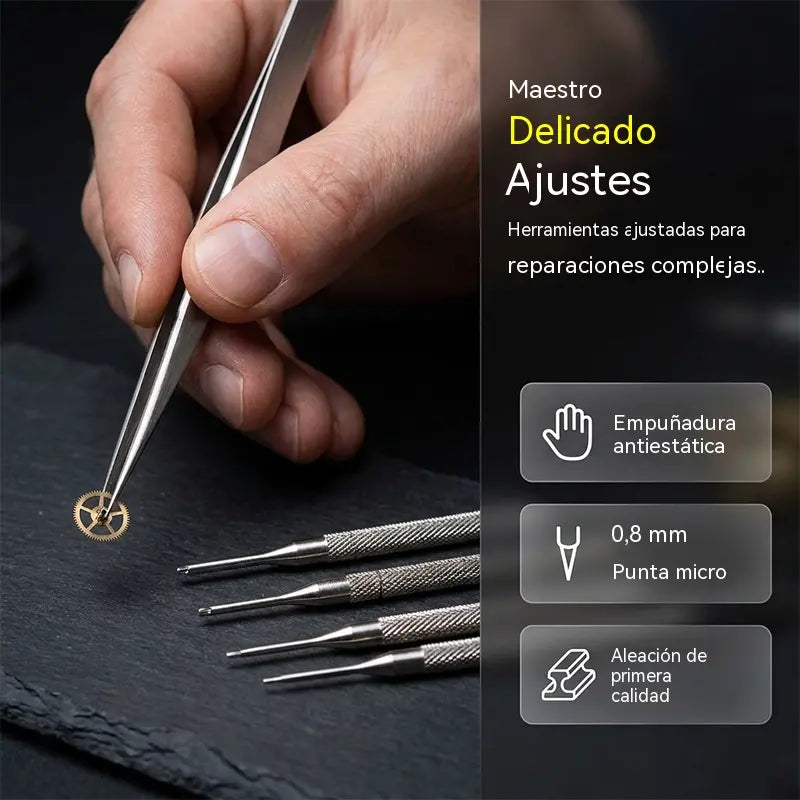 [Juego de 72 piezas] Kit de herramientas para reparación de relojes