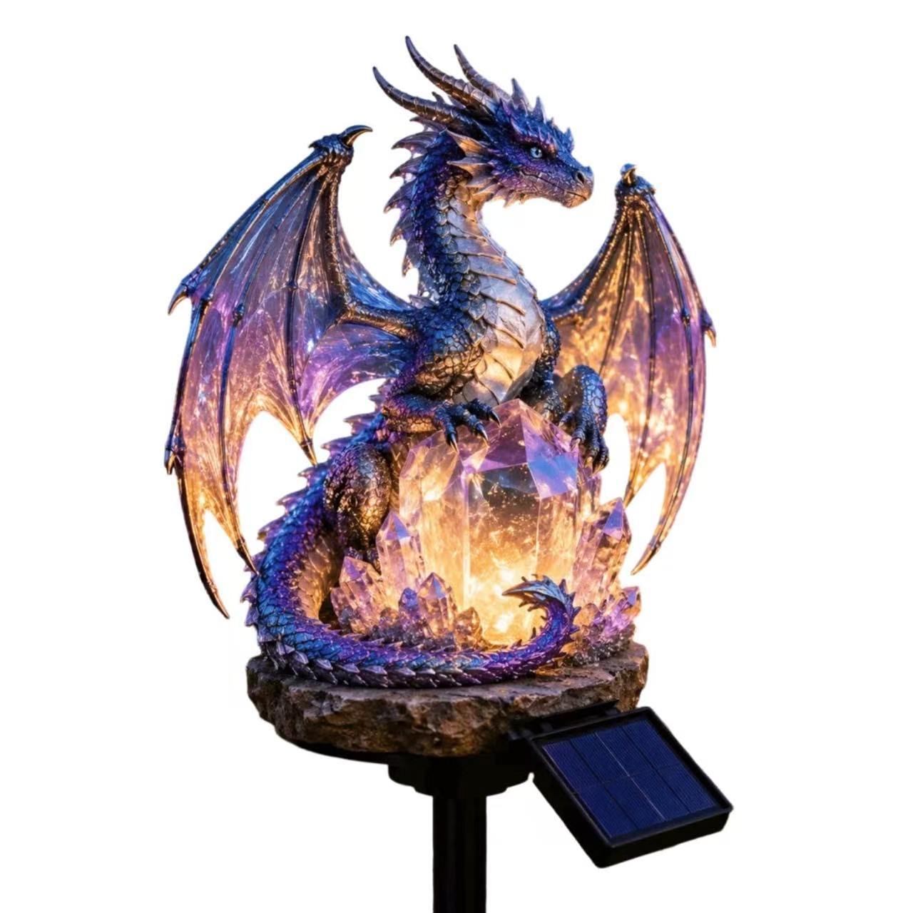 🐉Lámpara solar de jardín Dragon Legacy – Edición Golden Ember