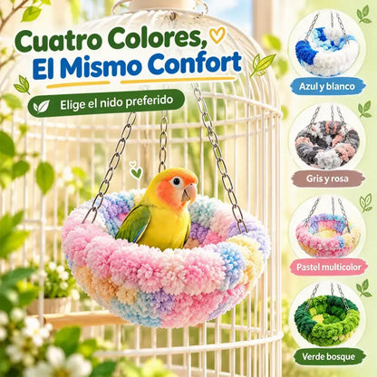 🔥Compra 1 y llévate 1 gratis🔥2 piezas 26 euros!🌿 Cama colgante suave para pájaros con interior de felpa para jaulas de aves pequeñas