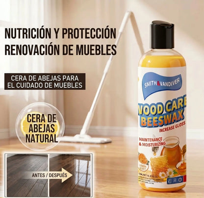 Crema de cera de abeja natural de alta eficacia para pulir y limpiar madera.