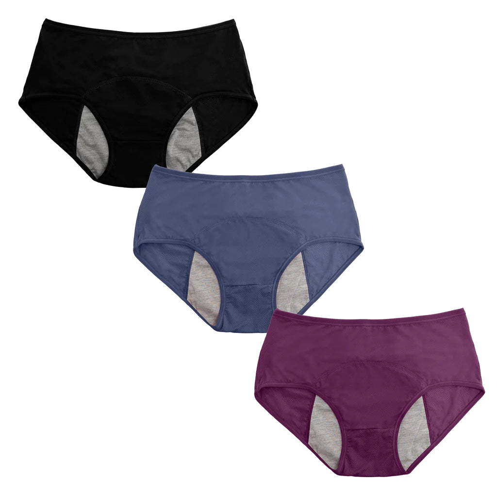 🔥🔥【Paquete de 3】Braguitas impermeables de talle alto, nuevas y mejoradas: cómodas y respetuosas con la piel.