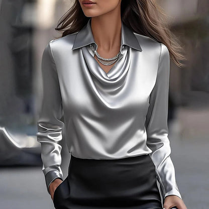 🔥【S-3XL】✨Top de seda helada de moda para mujer, primavera/verano, cómodo y refrescante
