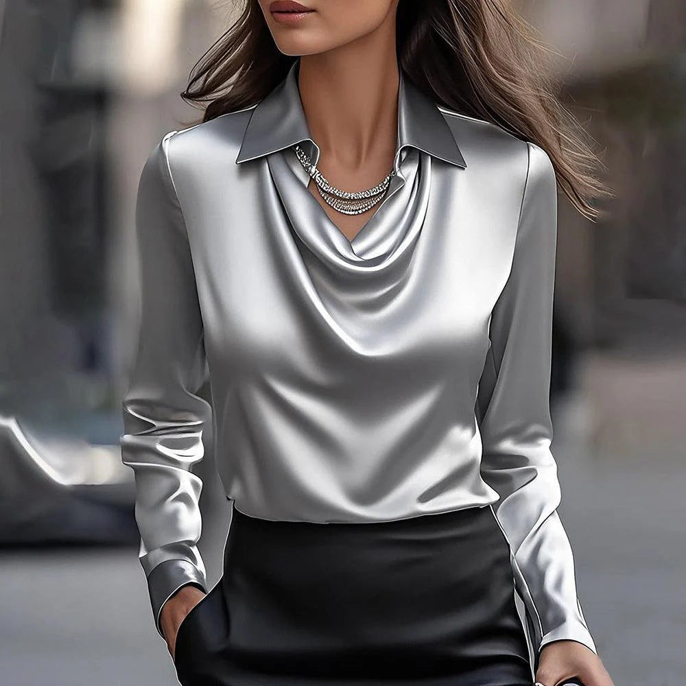 🔥【S-3XL】✨Top de seda helada de moda para mujer, primavera/verano, cómodo y refrescante