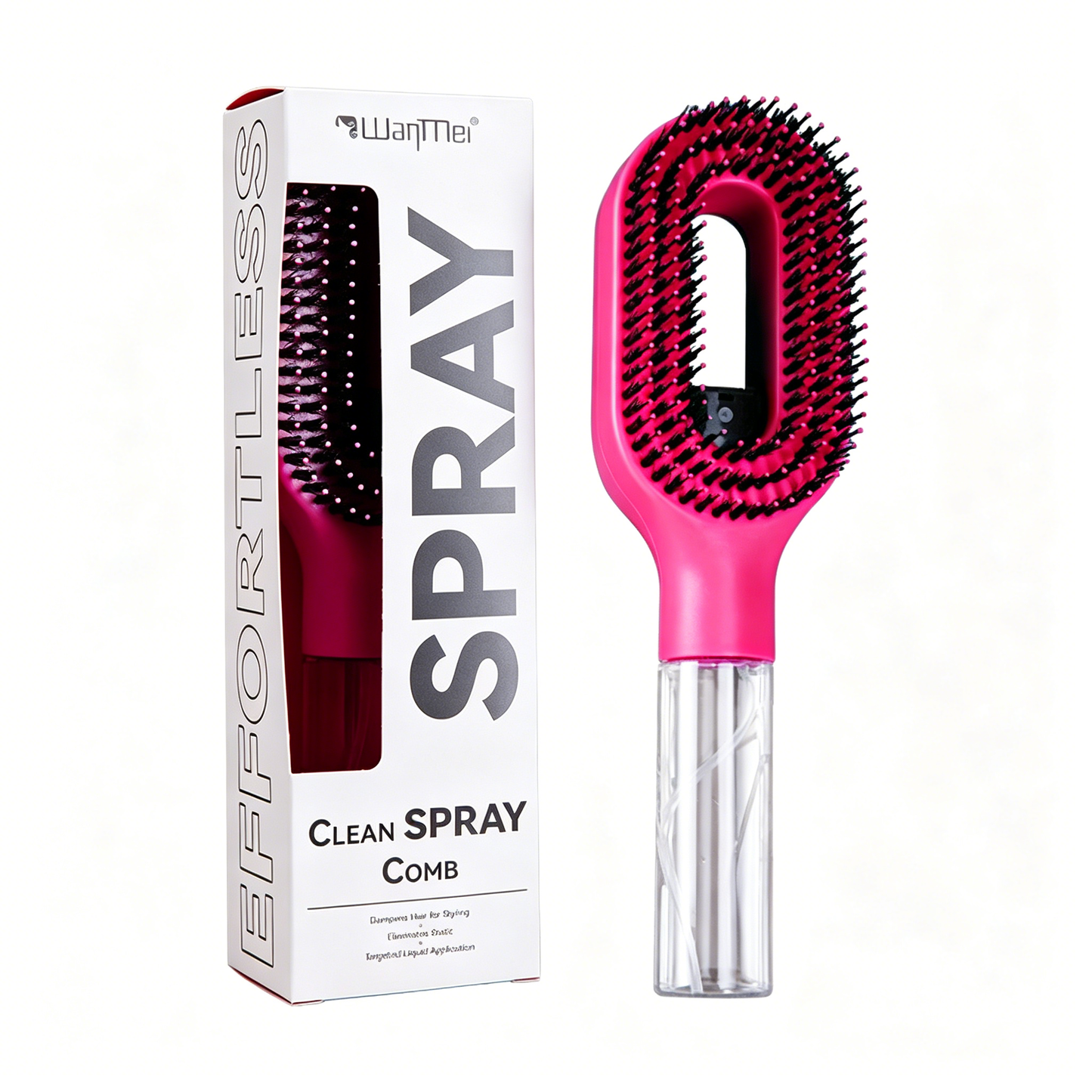 30%OFF🔥Un peine con función de pulverización de un solo botón para evitar eficazmente que el cabello se enrede.