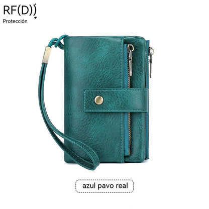 🥳¡OFERTA ESPECIAL 2026!🥳💞¡Más de 50.000 unidades vendidas!👛🛡️ ¡50% de descuento! Cartera de piel para mujer con bloqueo RFID: bloquea el robo digital. Piel suave, múltiples compartimentos. Segura y elegante. 👜💳