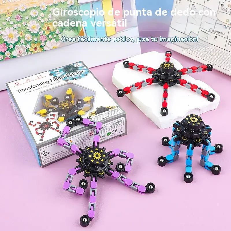 ✨Nuevo fidget spinner, robot giratorio transformable, juguete antiestrés