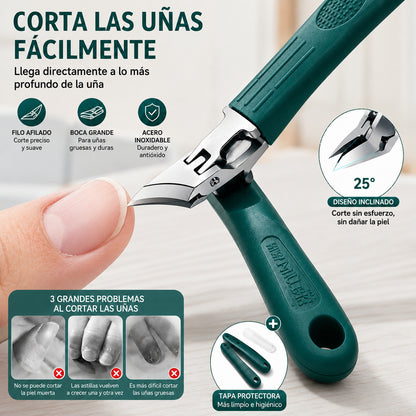 (juego de 3 piezas) Cortaúñas antisalpicaduras con borde inclinado de 25°