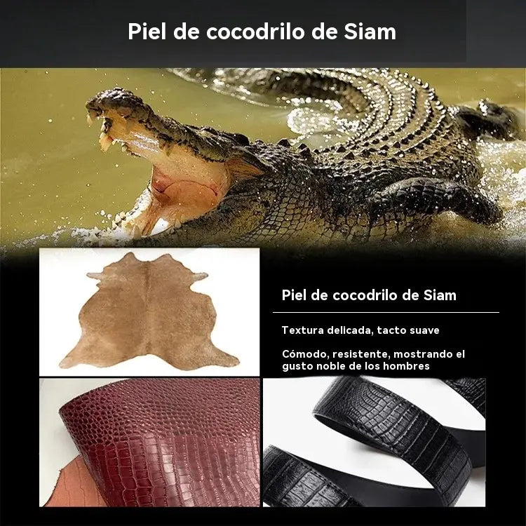 🔥【50%OFF】Nuevo cinturón de cuero genuino para hombre con hebilla automática