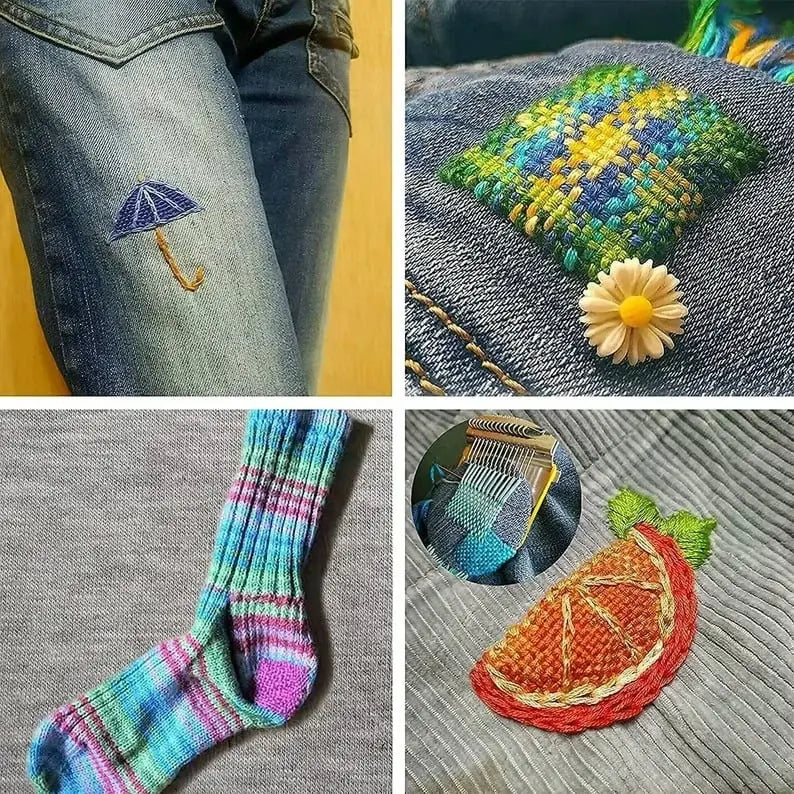 Nueva mini máquina de tejer personalizada hecha a mano.