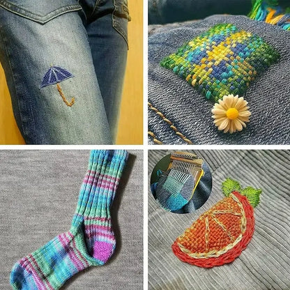 Nueva mini máquina de tejer personalizada hecha a mano.