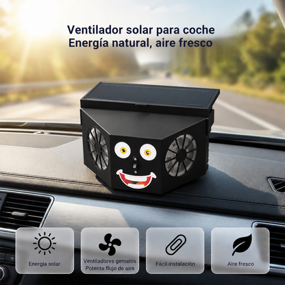 50% de descuento 🌀 Ventilador para coche con energía solar