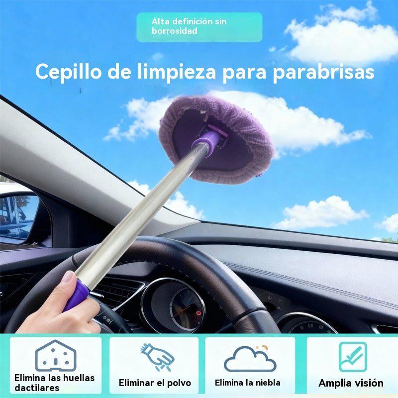 🎁【1 pieza de plástico triangulares + 4 fundas de tela】Fregona telescópica para lavado de coches