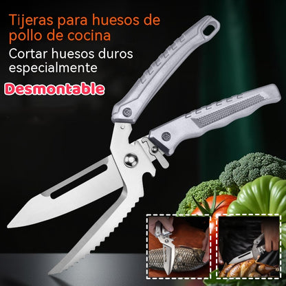 🔥Tijeras multifuncionales desmontables de acero inoxidable para huesos de pollo de alta resistencia.