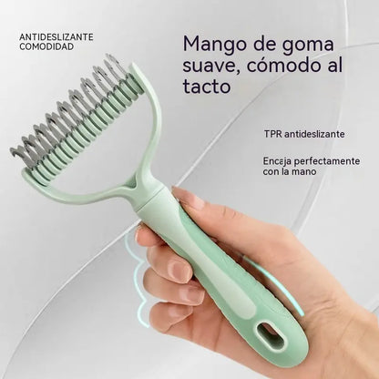 🐶【Compra 1 y llévate 1 gratis】-2 piezas--🧹 Cepillo autolimpiante de doble cara para mascotas: elimina el pelo muerto y reduce la caída del pelo en perros y gatos.
