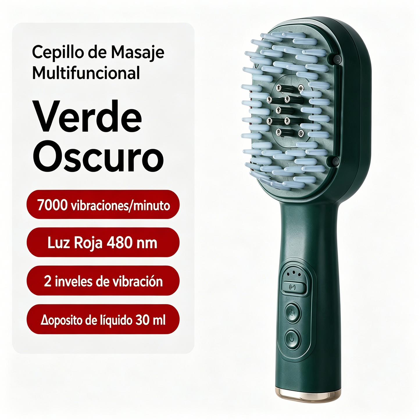 💆‍♀️Peine masajeador del cuero cabelludo, aplicador multifuncional de aceites esenciales y dispositivo para el crecimiento del cabello.