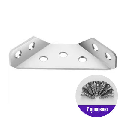 🔩 Escuadra Reforzada de Acero Inoxidable 90° – Soporte Multifunción para Reparar y Reforzar Muebles 🛠️