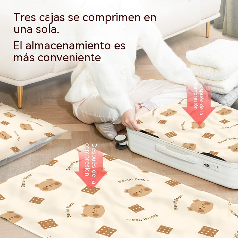【 5 artículos por 28 euros 】 Bolsa de almacenamiento al vacío grande y compresible: no requiere bomba, es a prueba de fugas e ideal para ahorrar espacio en maletas y en casa