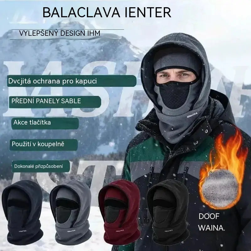 🎉🧣❄️ Teplá, větruodolná a dvouvrstvá fleecová čepice, která chrání i obličej – ideální na zimu.