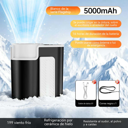 🏆50% DE DESCUENTO⏰ Ventilador personal manos libres con pantalla LED