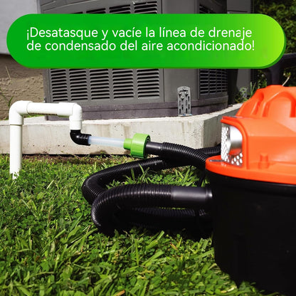 Herramienta para limpiar el tubo de desagüe del aire acondicionado, limpiador de tuberías de condensación, elimina rápidamente las obstrucciones, compatible con aspiradoras.