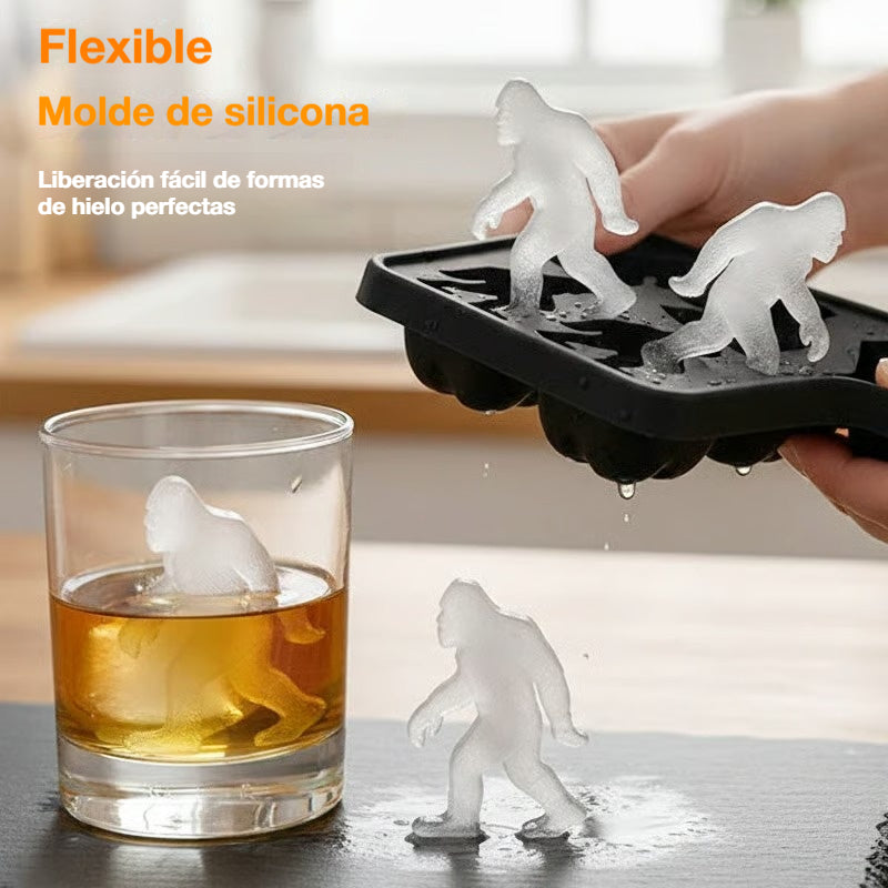 🔥Compra 1 y llévate 1 gratis🔥🥳¡OFERTA ESPECIAL 2026!🥳💞¡Más de 50.000 unidades vendidas!✨ 💝Molde de silicona para cubitos de hielo con forma de Bigfoot
