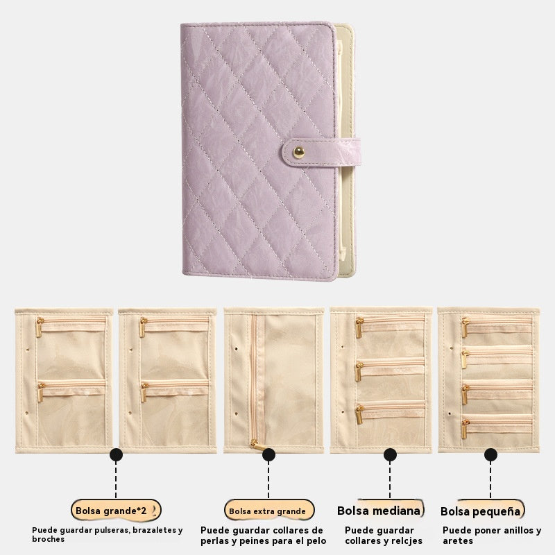 🔥 50% de descuento 🔥 Elegante bolsa portátil para guardar joyas con estampado a cuadros