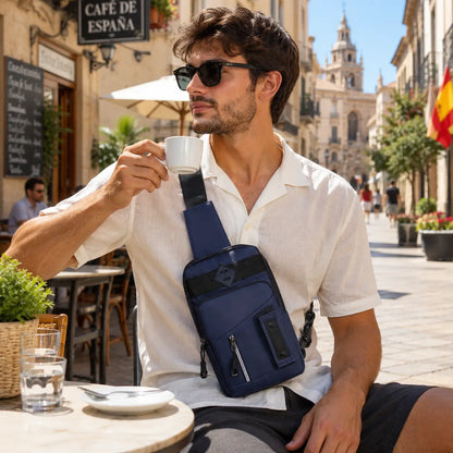 🔥Bolso de hombro impermeable con cremallera para hombre