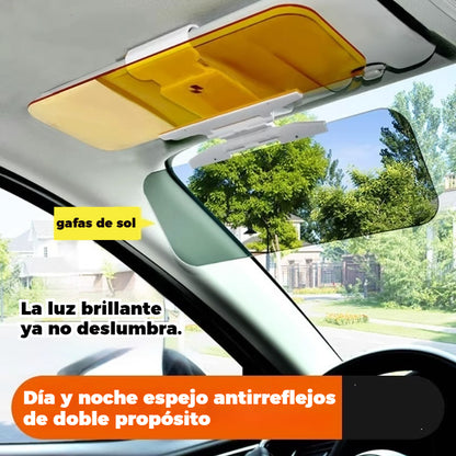 🚗 Parasol para coche, espejo retrovisor para coche de día y de noche con protección anti-luces altas