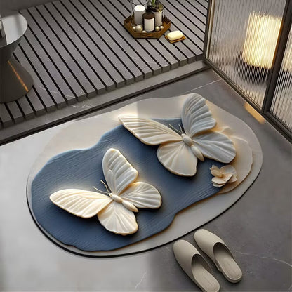 🔥OFERTA PROFUNDA💕【30*40cm+ 40*60cm】Alfombrilla absorbente y antideslizante con patrón 3D realista