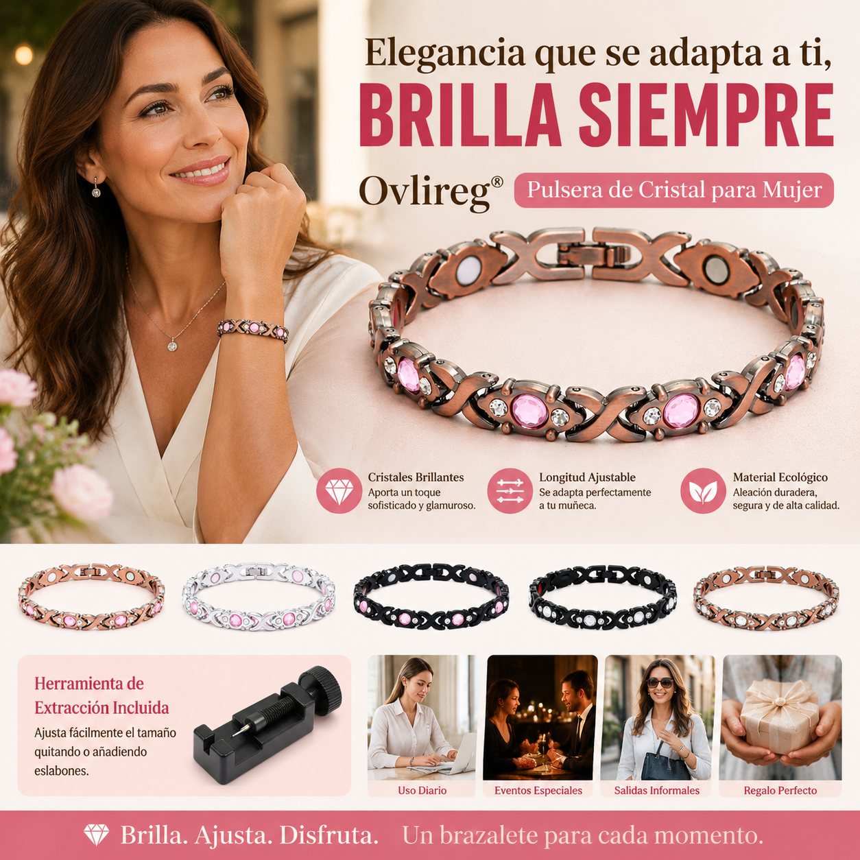 📢📢 ¡¡¡50% de descuento!!! 📿💎 Pulsera de cristal para mujer