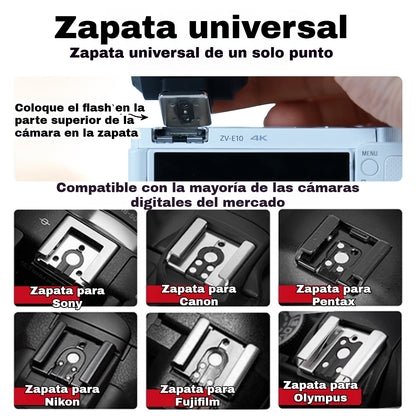 📢📢 ¡50% DE DESCUENTO! ⏰ Flash de cámara recargable de bolsillo