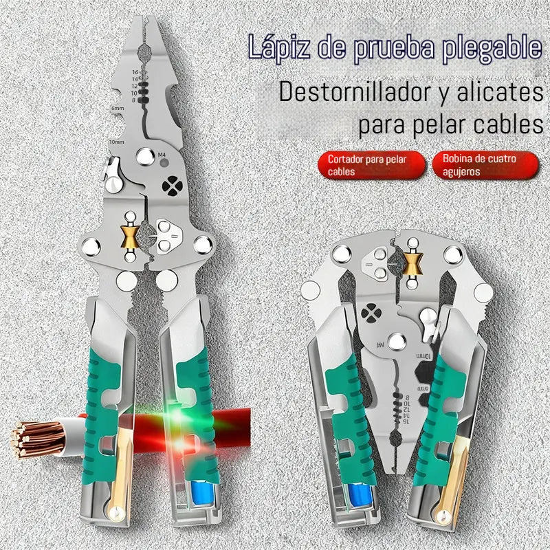 🛠️🛡️Destornillador comprobador de voltaje multifuncional plegable！！