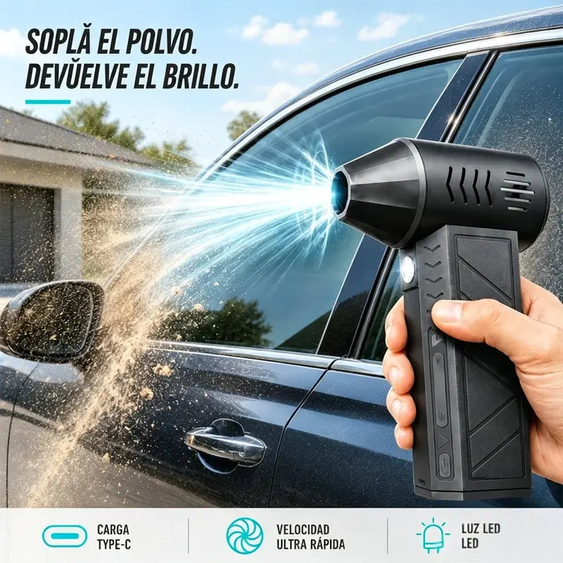 💨 Soplador Turbo de Alta Potencia – ¡Limpia tu Coche en Segundos!