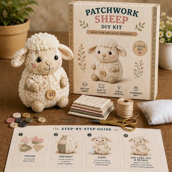 🧵Kit de animales de patchwork DIY – Crea tus propios animales adorables