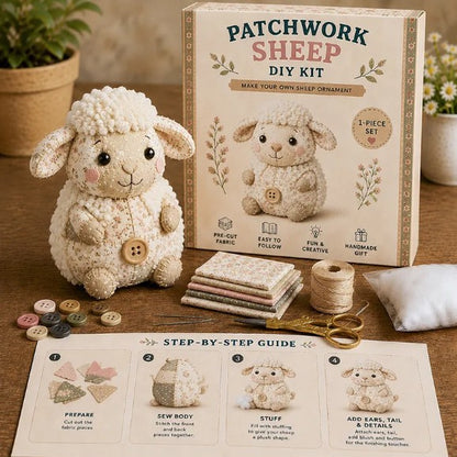 🧵Kit de animales de patchwork DIY – Crea tus propios animales adorables