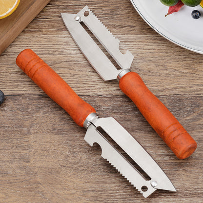 🥕 Compra 1 y llévate 1 gratis! ✨ Pelador de cocina multifuncional: fabricado en acero inoxidable con mango ergonómico, ideal para frutas, verduras y carne 🔪