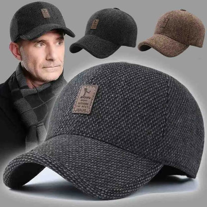 Nueva gorra de béisbol cálida para hombre, con protección para las orejas