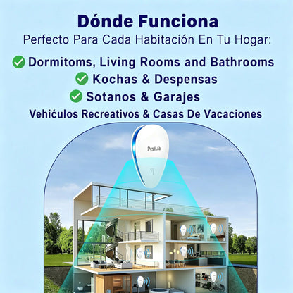 🔥【Compra 1 y llévate 1 gratis】2 artículos por 27 euros🚫🐭Repelente ultrasónico multifuncional inteligente de frecuencia variable para roedores e insectos！